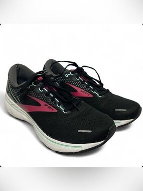 Brooks Ghost 14 Road Running Shoes Women’s Size 10D Black Pink Yucca NO INSOLES